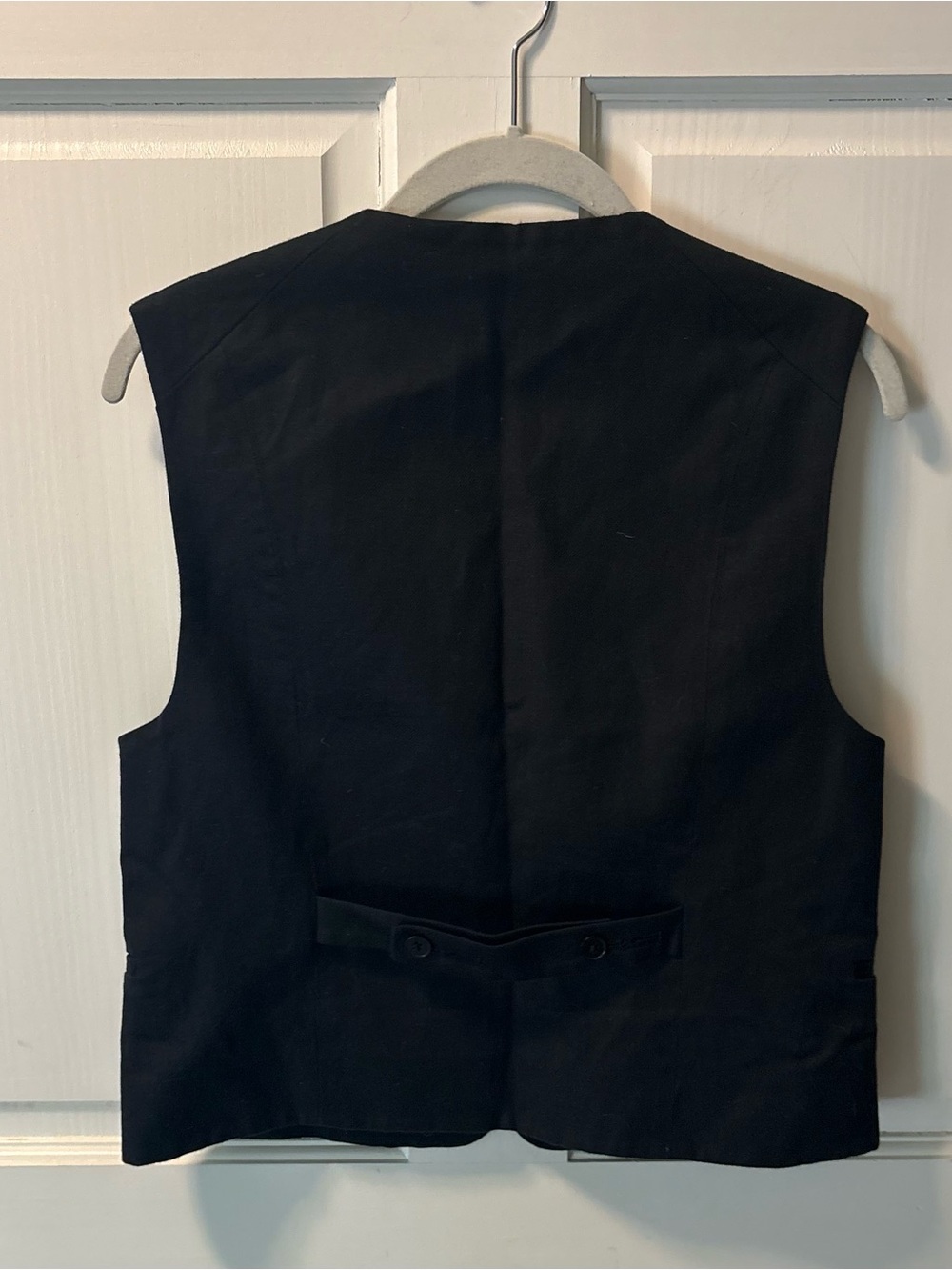 Loulou Studio France black button vest sleeveless linen cotton women’s s small - Picture 6 of 6